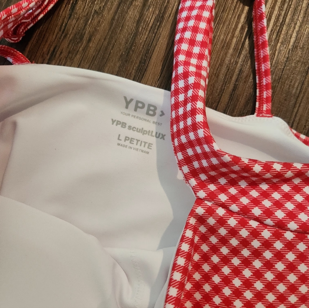 Abercrombie & Fitch Red and White Gingham Spaghetti Strap Dress - Picture 3 of 4